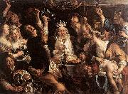 JORDAENS, Jacob The King Drinks s Spain oil painting artist